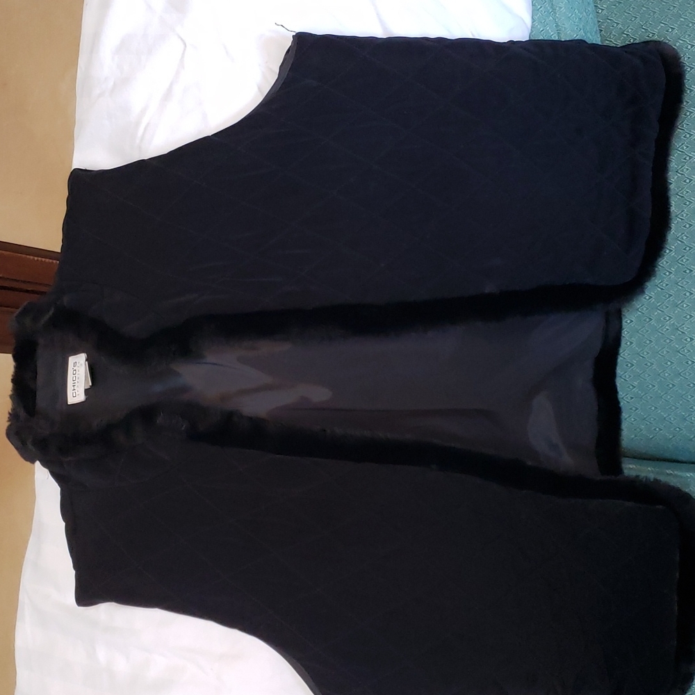 CHICOS Travelers Black Vest